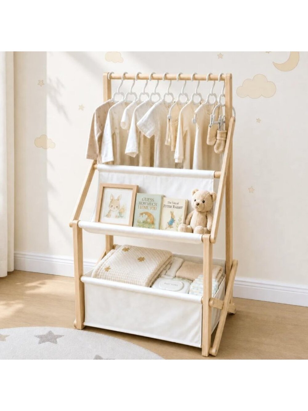Personalized Wooden Baby Shower Crate, Large Gift Basket for Newborns & Infants